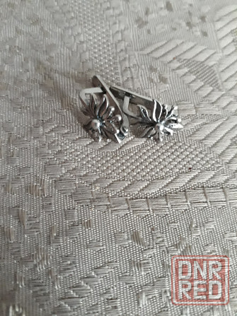 Серебрянные сережки, брошки, медзолото Донецк - изображение 1