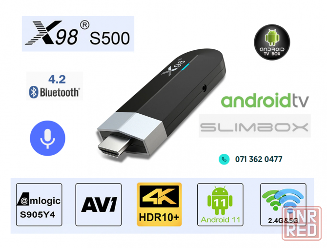 X98 S500 TV Stick прошивка Android TV 11 Slimbox с настройкой Донецк - изображение 1