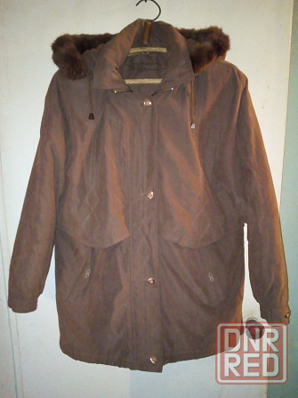 Куртка женская , зима-весна . Размер 48-50 . Цвет коричневый . Макеевка - изображение 1