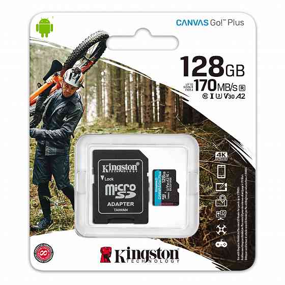 MicroSD 128Gb Kingston Canvas Go! Plus Донецк