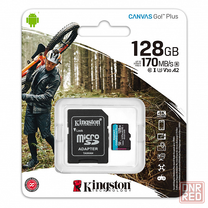 MicroSD 128Gb Kingston Canvas Go! Plus Донецк - изображение 2