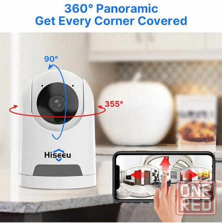 Камера видеонаблюдения Hiseeu Видеоняня Full HD 1080P Wi-Fi Донецк - изображение 2