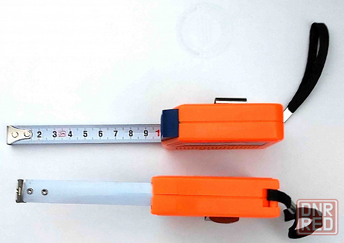 Рулетка 3 м, автостоп, стальная лента 13 мм, 2-х сторонняя разметка, оранжевая Макеевка - изображение 5
