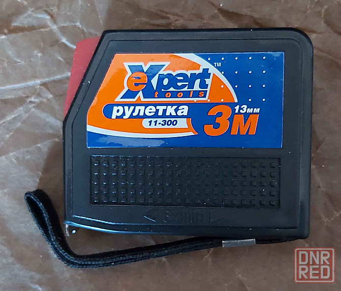 Рулетка 3 м, eXpert, автостоп, 3мх13мм, двухсторонняя разметка измерительной ленты, черная. Макеевка - изображение 5