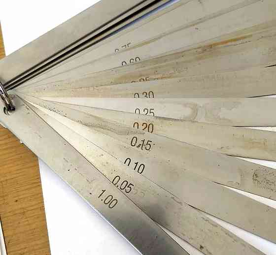 Набор щупов 0,05-1 мм, плоских, удлиненных, L=300, 20 шт, сталь. Старобешево