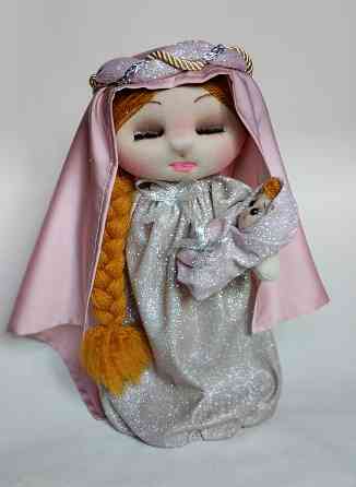 Кукла трикотажная ручная работа Дева Мария с младенцем Донецк