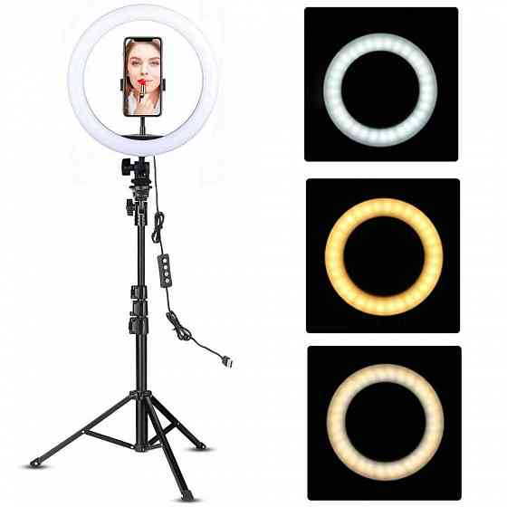 Кольцевая лампа для блогеров, селфи кольцо 26 см со штативом (ЯРКАЯ) Донецк