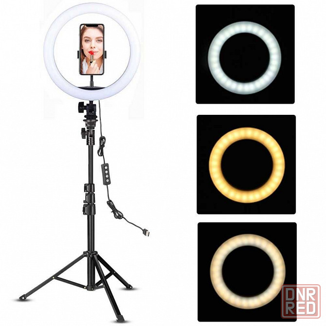 Кольцевая лампа для блогеров, селфи кольцо 26 см со штативом (ЯРКАЯ) Донецк - изображение 1