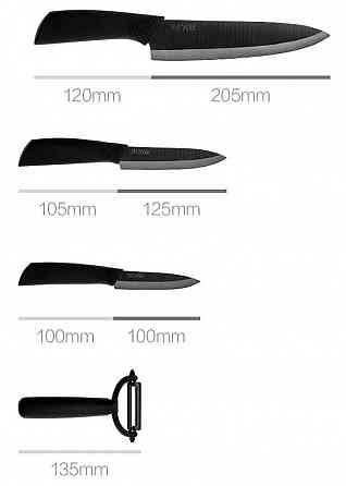 Набор кухонных керамических ножей Xiaomi Huo Hou Ceramic (ОРИГИНАЛ) Донецк