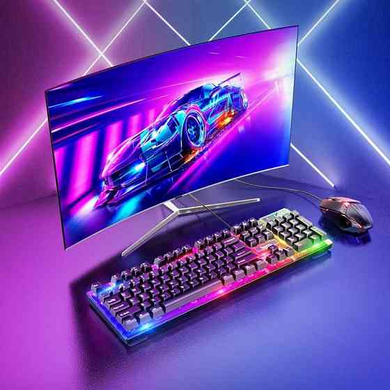 Игровая клавиатура + мышь с RGB подсветкой HOCO GM18 (ВЛАГОЗАЩИТА) Донецк