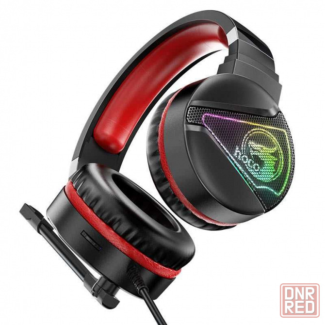 Наушники Игровые с RGB подсветкой и микрофоном, гарнитура HOCO W104 Донецк - изображение 4