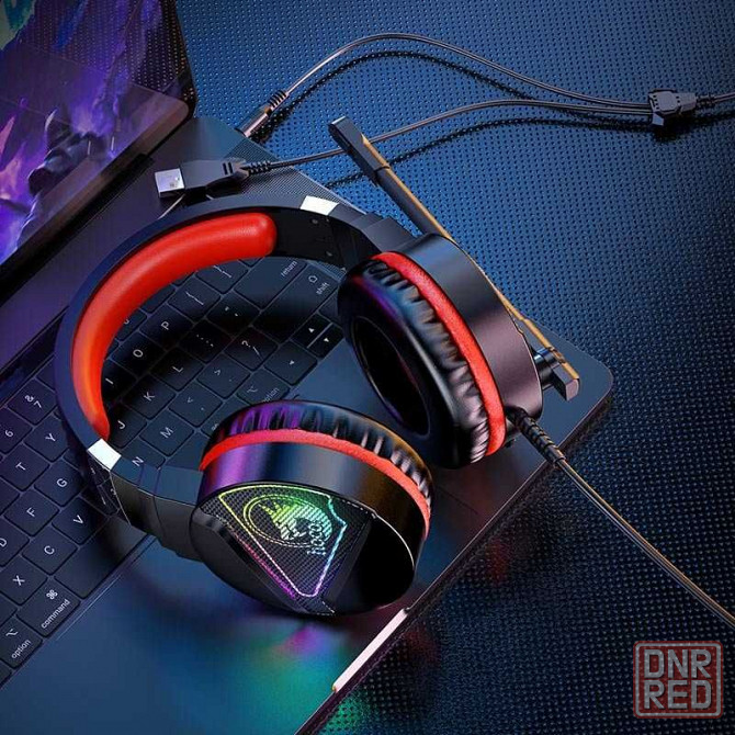 Наушники Игровые с RGB подсветкой и микрофоном, гарнитура HOCO W104 Донецк - изображение 1