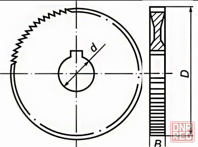 Фреза отрезная 63х1х16, по металлу, Р6М5, средний зуб, Z40,  тип 2, 2254-1176, ГОСТ 2679-93, СССР. Макеевка - изображение 4