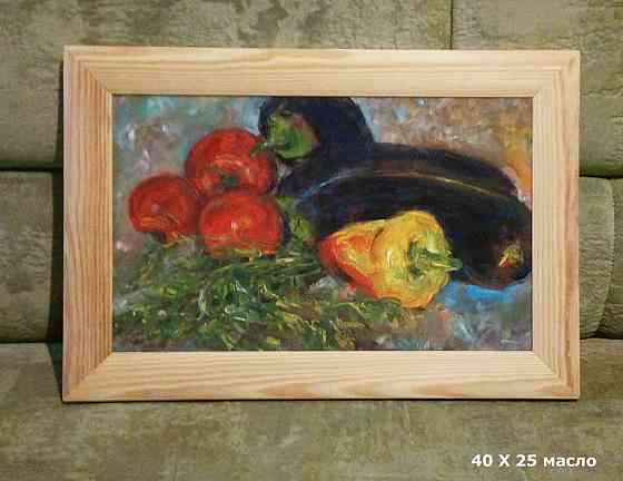 Акварельный натюрморт "Кувшин с томатами" и кувшин Донецк