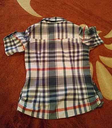 Женская рубашка в клетку с коротким рукавом ✨ Донецк