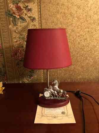 коллекционная настольная лампа с часами (Франция) Донецк