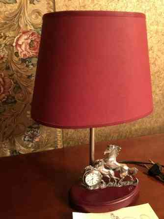 коллекционная настольная лампа с часами (Франция) Донецк