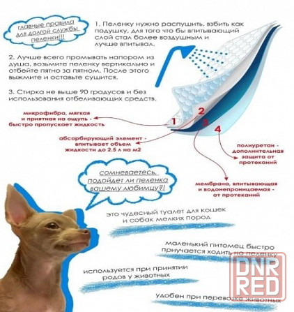 Многоразовые пеленки Utek для собак и щенков. Донецк - изображение 6