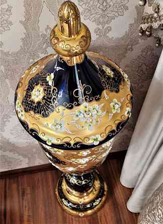 Ваза напольная Bohemia Glass с крышкой Чехия 130 см Донецк