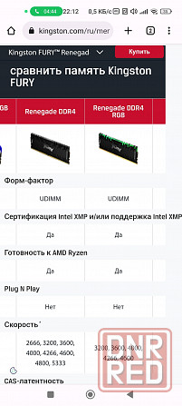 DDR4 16gb Kingston fury Renegade Макеевка - изображение 4
