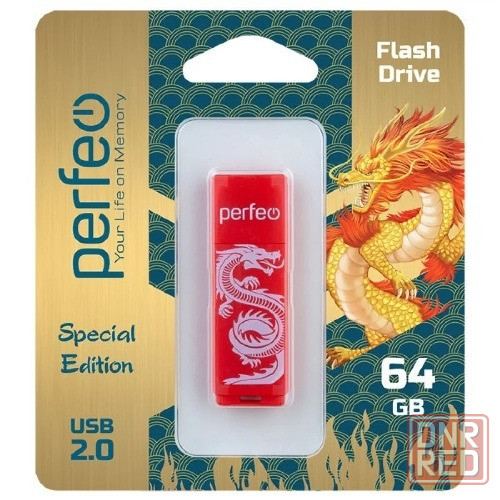 Флешка USB-Flash 2.0 64Gb Perfeo C04 Red Донецк - изображение 1
