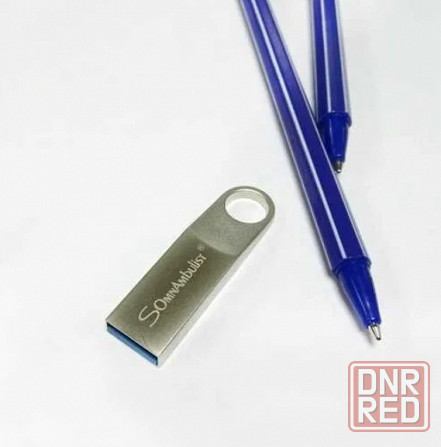 Флешка 2GB металлическая на брелке Новая Донецк - изображение 2