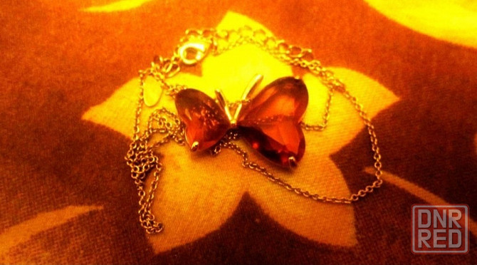 Кулон Бабочка медового цвета с кристаллами Swarovski Донецк - изображение 4