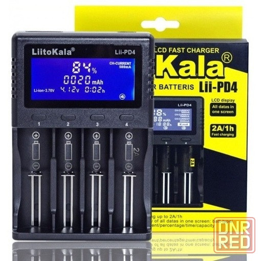 Универсальное зарядное устройство Liitokala Lii-PD4 для АА/ААА/18650 и других аккумуляторов Донецк - изображение 1