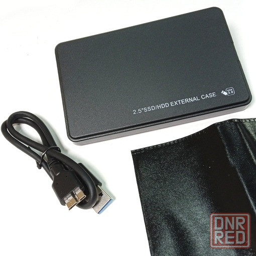 Карман для жесткого диска HDD 2,5"SATA USB 3.0 пластиковый корпус Донецк - изображение 1