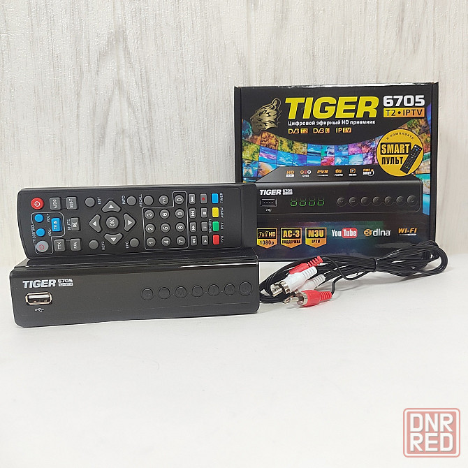 Tiger T2 IPTV 6705 Цифровой эфирный ресивер Т2 приставка Донецк - изображение 1