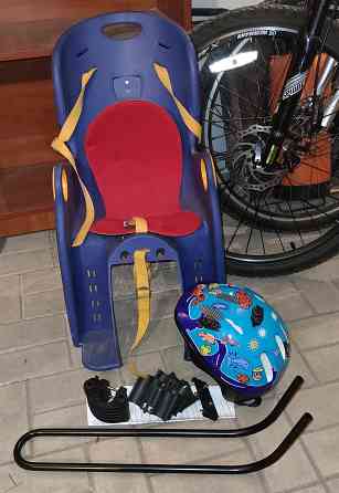 Кресло-сиденье велосипедное детское + детский велошлем Донецк
