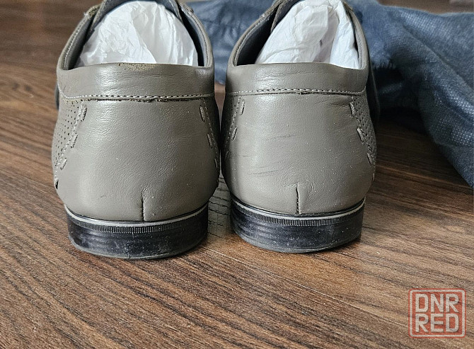 Кожаные туфли мужские, летние Донецк - изображение 2