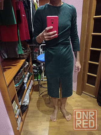 Продам нарядное платье из экозамша Донецк - изображение 2