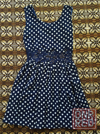 Синее платье в горошек Донецк - изображение 4