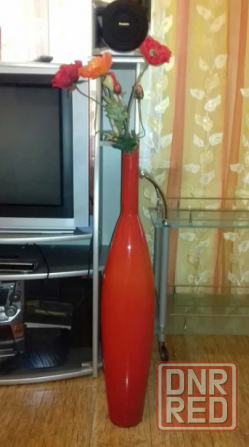Напольная ваза из красного стекла Донецк - изображение 2