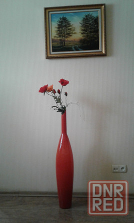 Напольная ваза из красного стекла Донецк - изображение 1