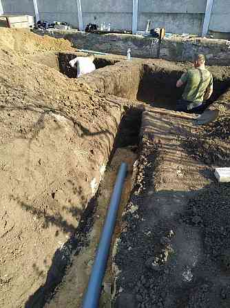 Земляные работы водовод канализация под ключ. Донецк