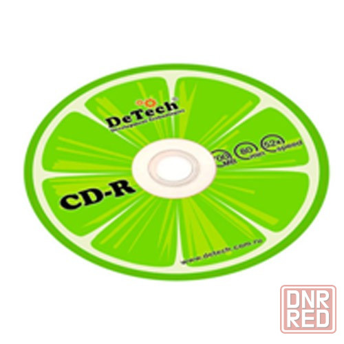 CD-R диск чистый DeTech 700MB/80MIN 52x + конверт Донецк - изображение 1