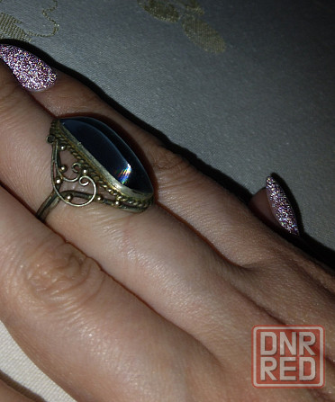 Кольцо мельхиор с камнем Донецк - изображение 3