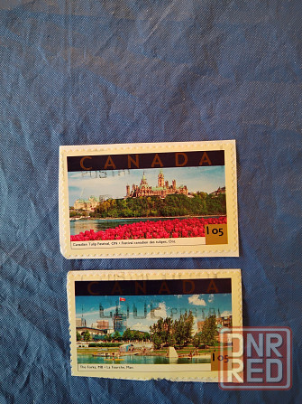 Почтовые марки Канады и США . Б/У - вырезанные с конвертов . Макеевка - изображение 5