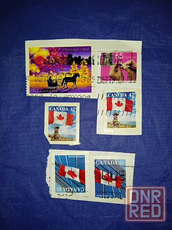 Почтовые марки Канады и США . Б/У - вырезанные с конвертов . Макеевка - изображение 7