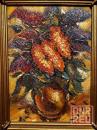 картина «Цветы» В. Трутко 1957 г. (холст, масло) Донецк - изображение 2