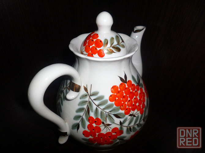 Фарфоровый чайник " Рябина" Донецк - изображение 2