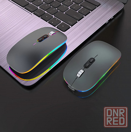 Беспроводная бесшумная мышь с RGB подсветкой и Bluetooth Донецк - изображение 1