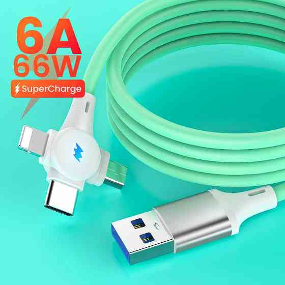 Универсальный кабель для зарядки 3 в 1 / Micro USB, Type-C, Lightning Донецк