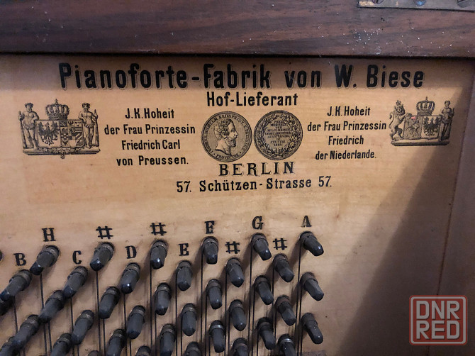Антикварное пианино WILH BIESE (1880 г., Германия, 2 медали) Донецк - изображение 6