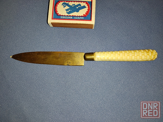 Нож конторский для резки бумаги, начало 20 века, лезвие бронза, ручка керамика, Германская империя. Макеевка - изображение 1