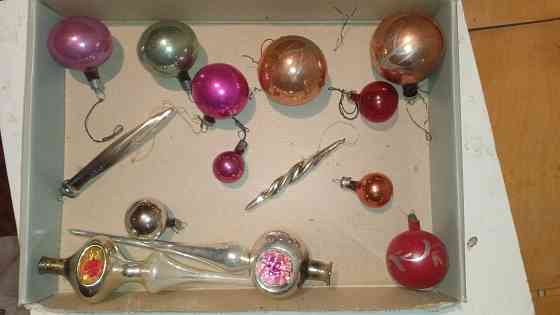 Новогодние украшения ссср, елочные игрушки и бумажная гирлянда . Макеевка