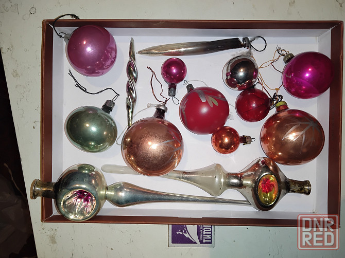 Новогодние украшения ссср, елочные игрушки и бумажная гирлянда . Макеевка - изображение 1