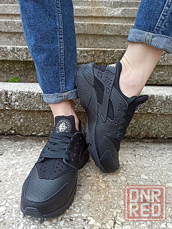 Кроссовки Nike Huarache (Черные), Кросы Найк Хуарачи Черные Донецк - изображение 6